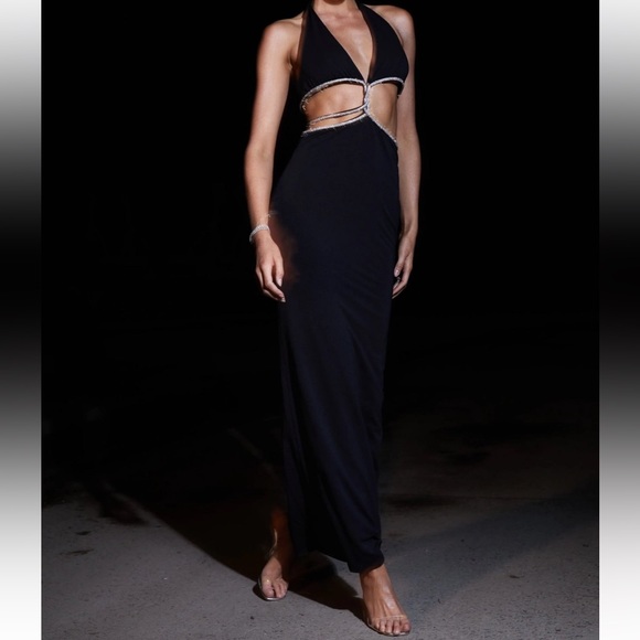 Meshki Dresses & Skirts - Meshki NICHA
Diamante Cut Out Maxi Dress - Black
Never been worn